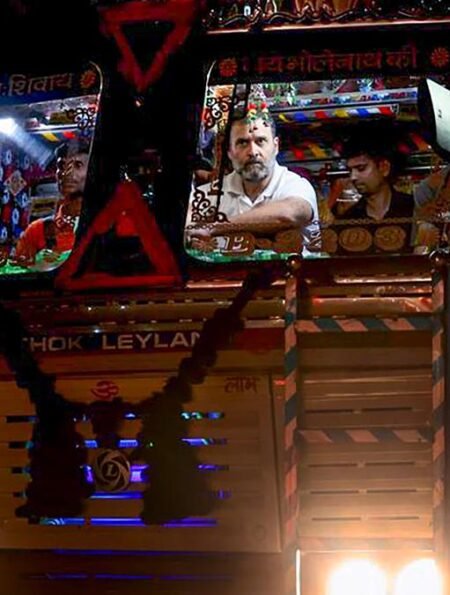 Rahul Gandhi truck drive