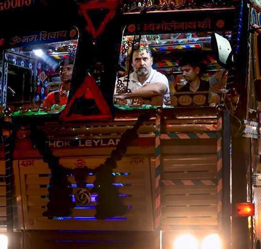 Rahul Gandhi truck drive
