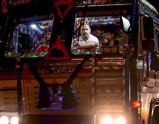 Rahul Gandhi truck drive