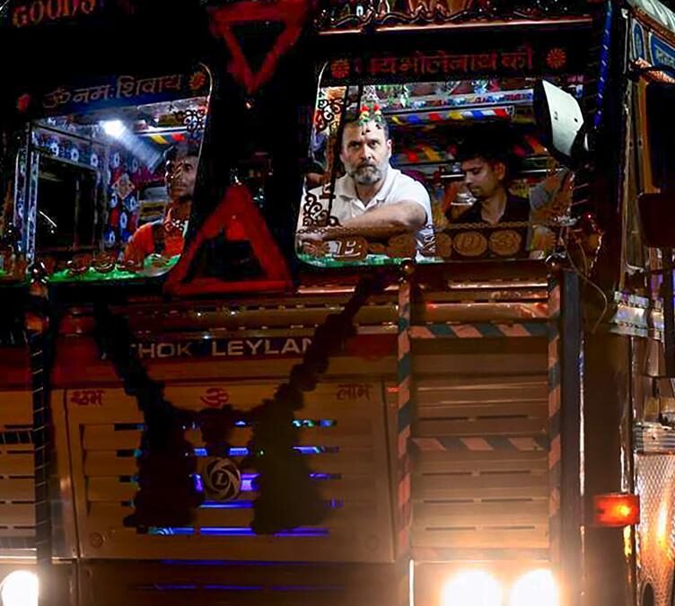 Rahul Gandhi truck drive