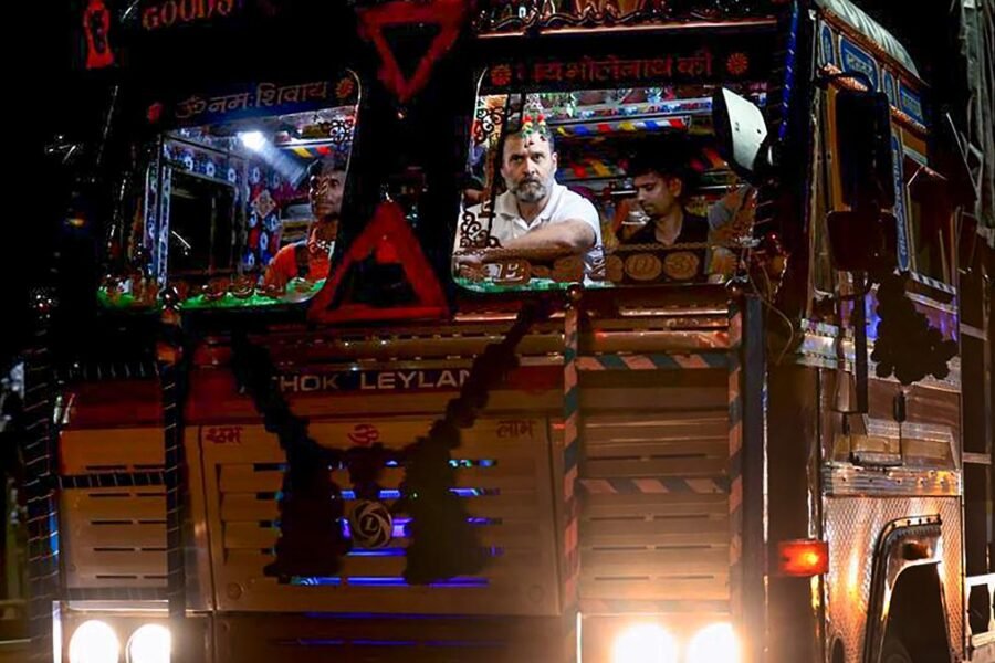 Rahul Gandhi truck drive
