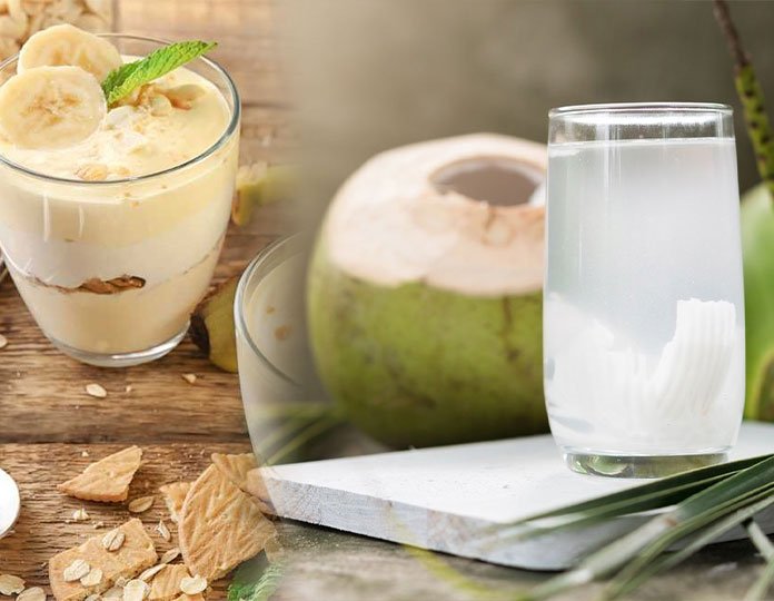 coconut-water-Banana-custard